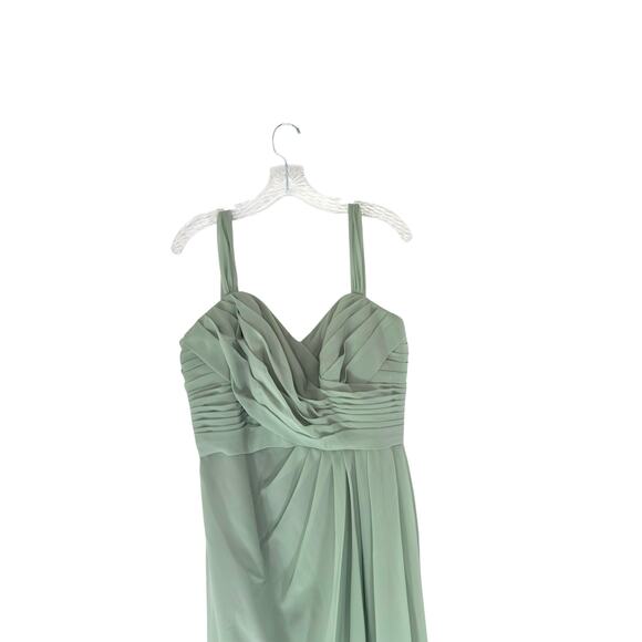 Sorella Vita Dress Green Bridesmaid Formal Chiffon Sleeveless Dress Size 18 - Picture 3 of 11